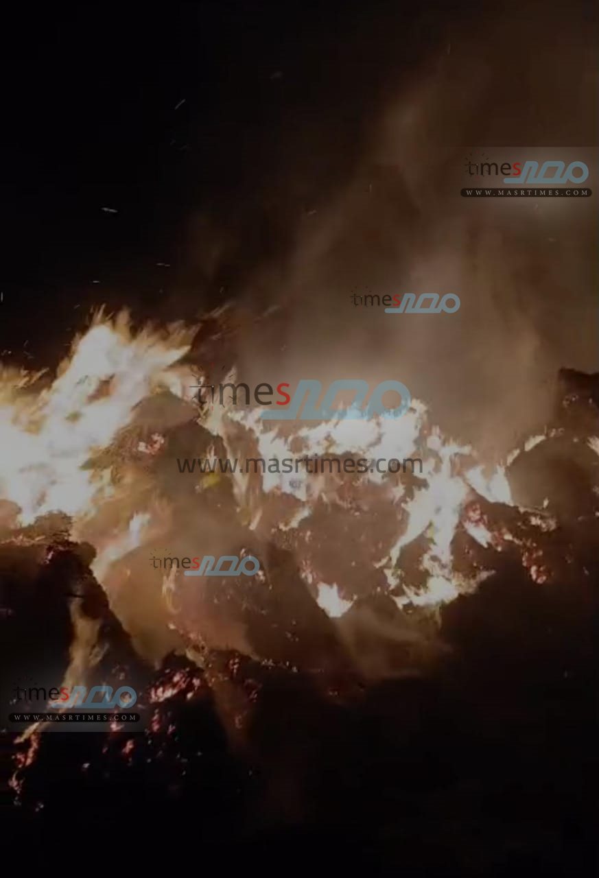 حريق هائل يلتهم عصارة قصب بنجع حمادي