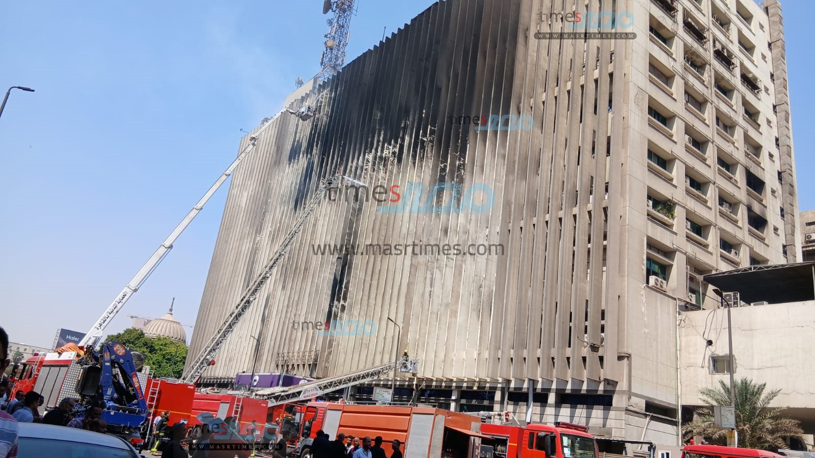 حريق سنترال رمسيس 