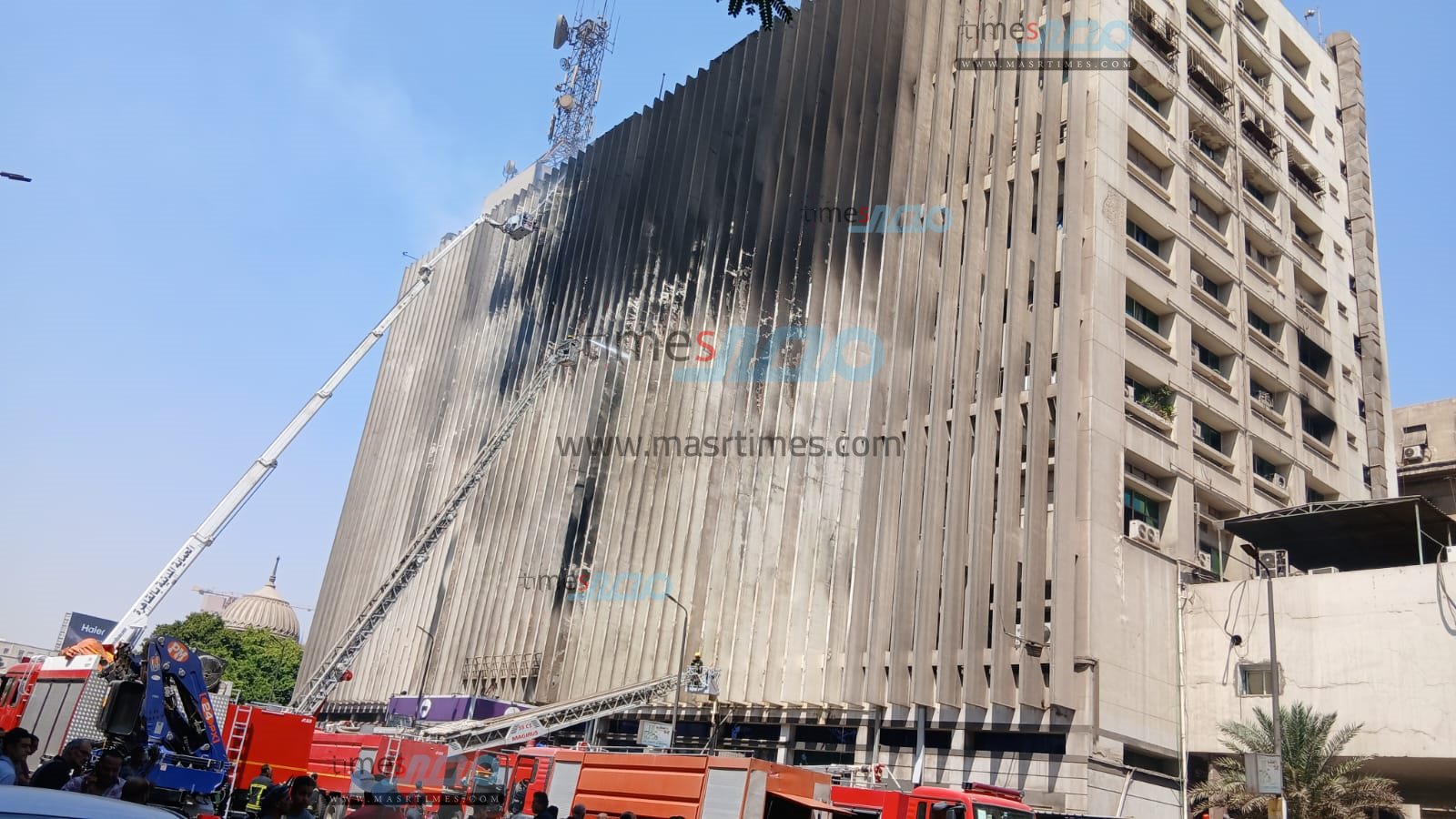 حريق سنترال رمسيس 