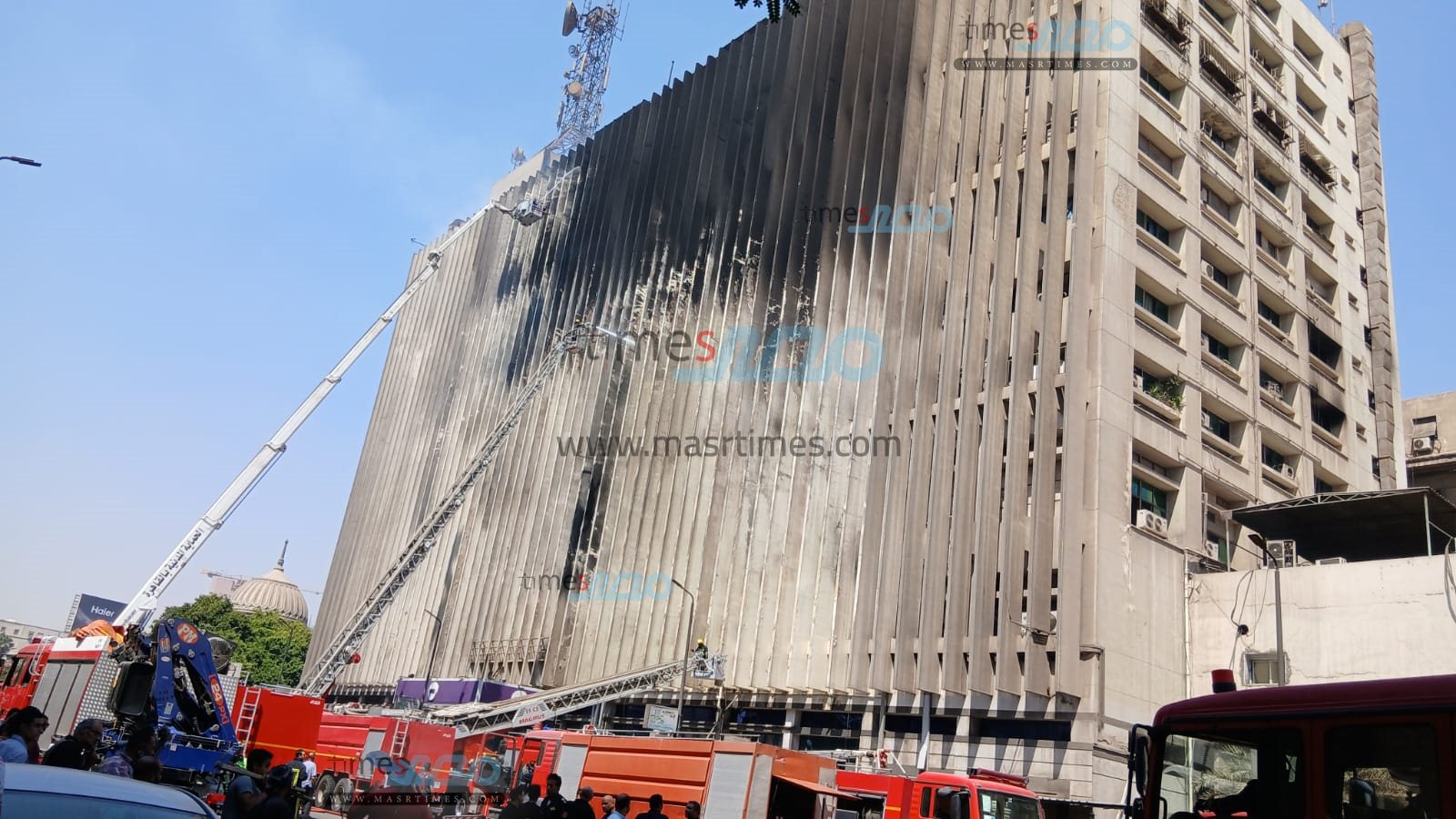 حريق سنترال رمسيس 