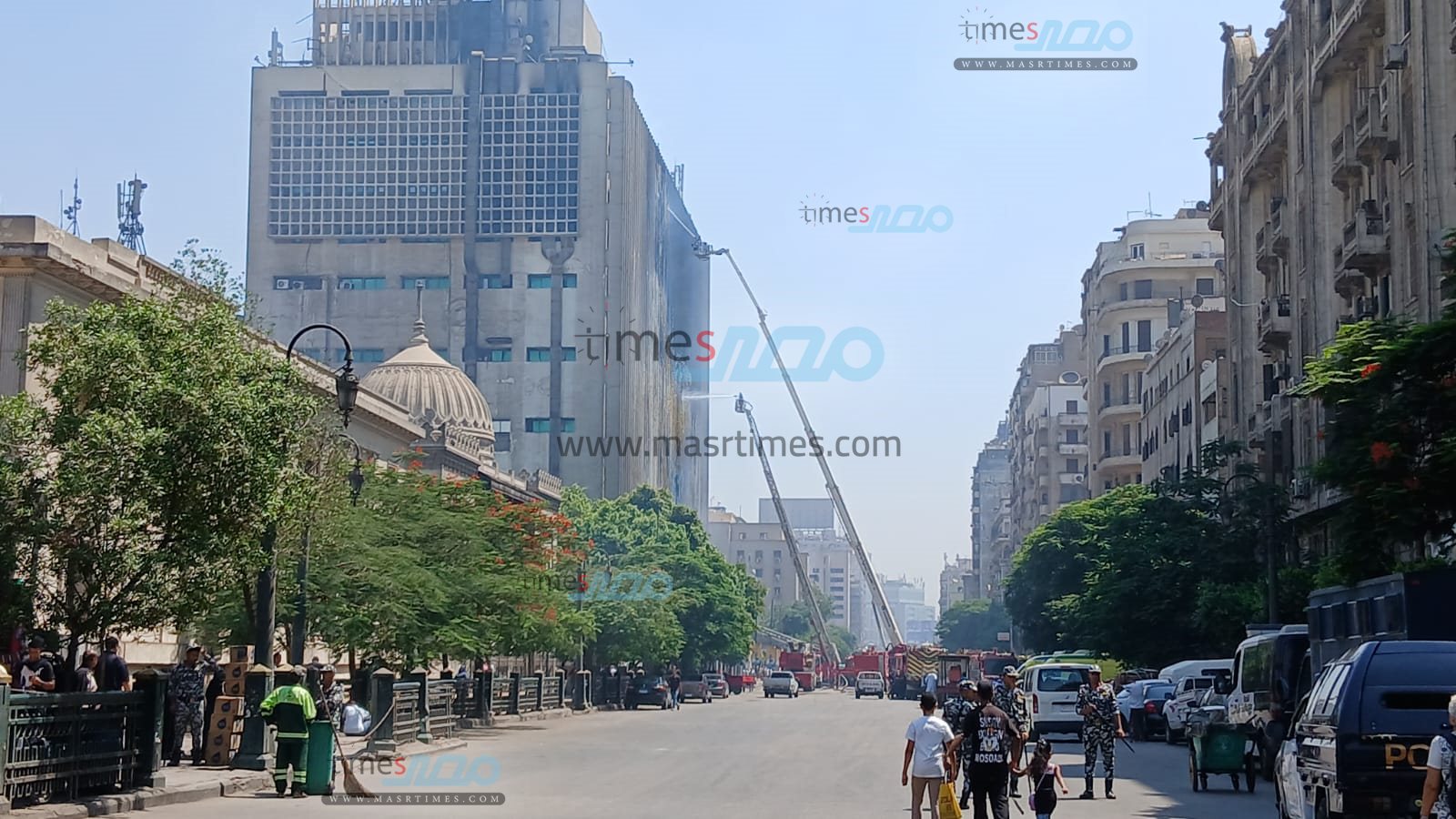 حريق سنترال رمسيس 