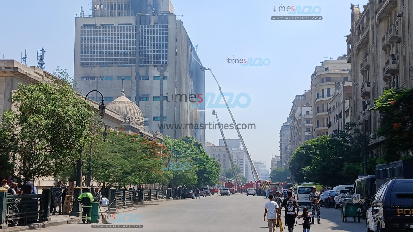 حريق سنترال رمسيس 