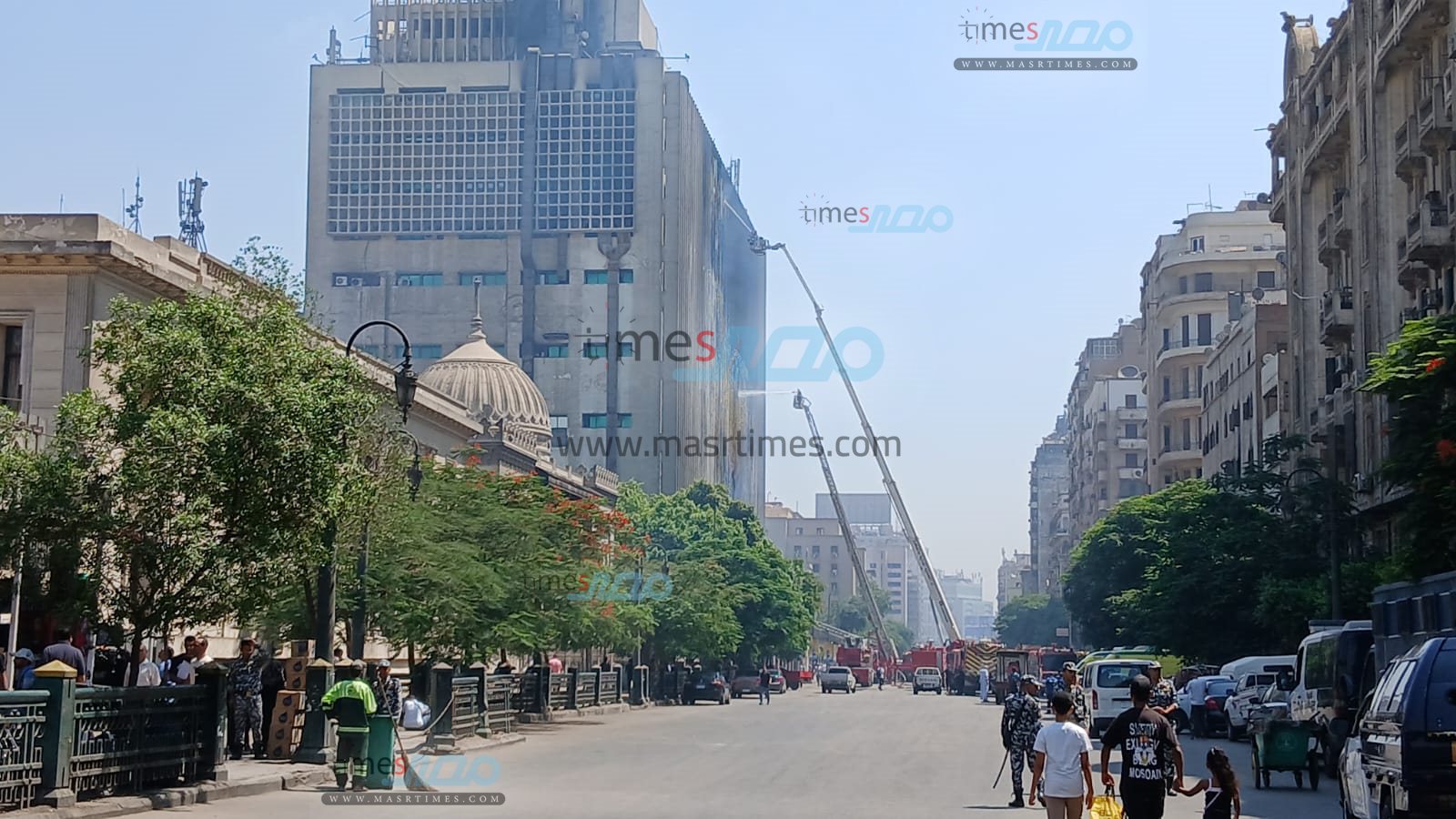 حريق سنترال رمسيس 