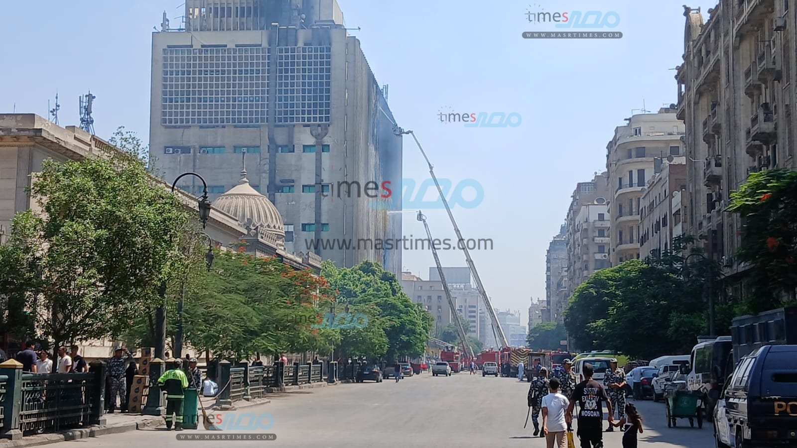 حريق سنترال رمسيس 