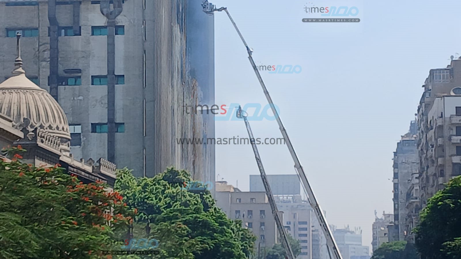 حريق سنترال رمسيس 