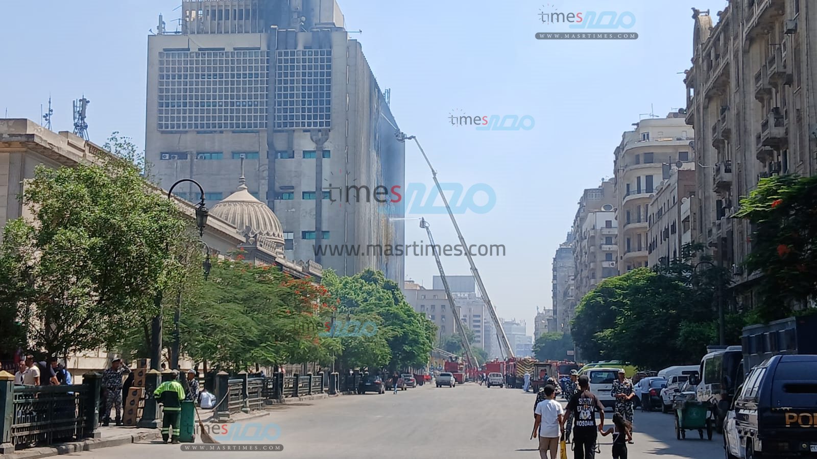 حريق سنترال رمسيس 