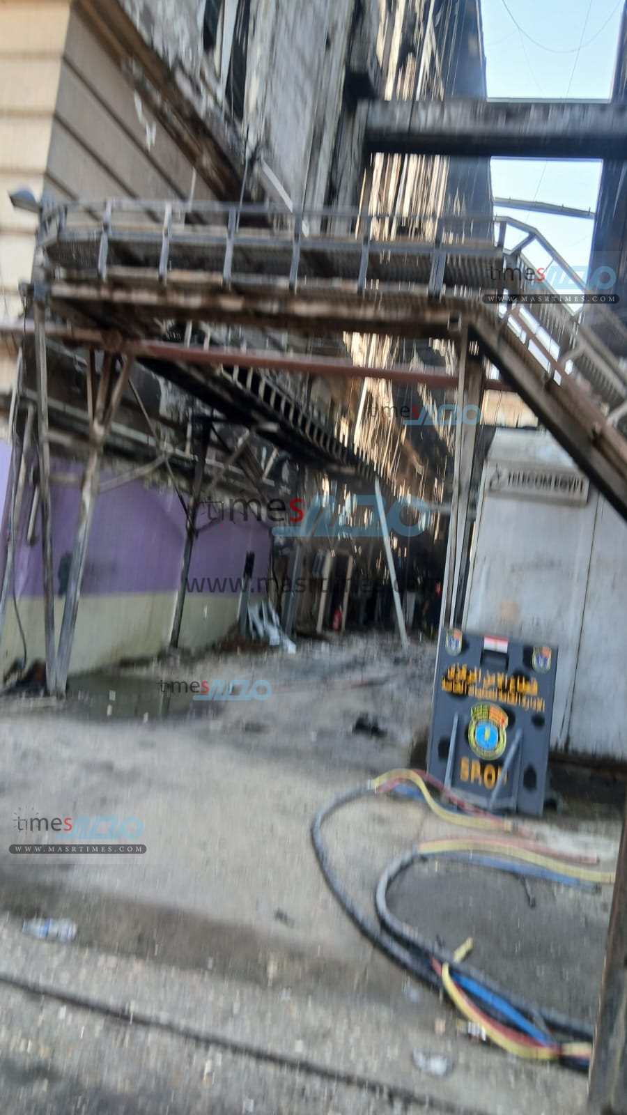 حريق سنترال رمسيس 