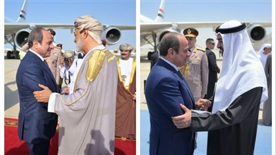 الرئيس عبد الفتاح السيسي مع قادة الامارات وعمان