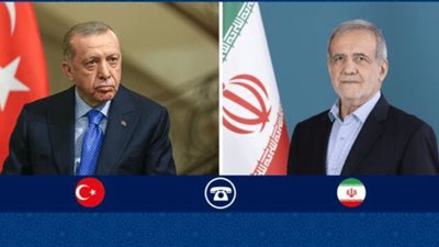 الرئيس التركي رجب طيب أردوغان ونظيرة الايرانى 